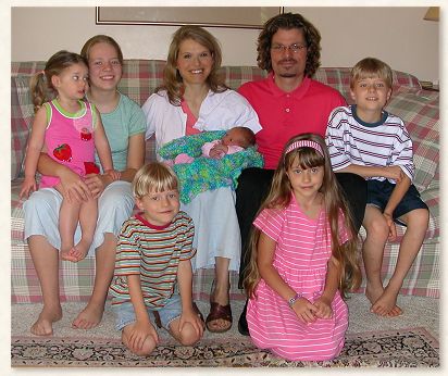 Tabitha's family, Derek, Rachel, Beth, Caleb, Miriam, Benjamin, and Lydia Thompson
