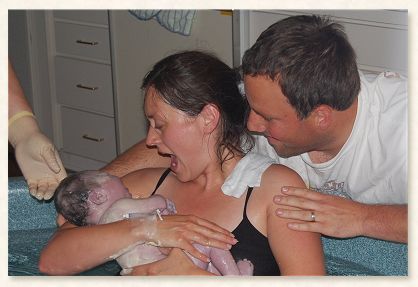 Christi and Travis welcoming baby Luke
