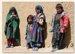 Children waiting to be seen at a clinic in Ebony