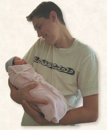 Chris Johnson beholding little Kaitlyn