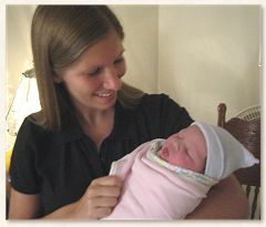 Kristin Schuchmann holding Kaitlyn